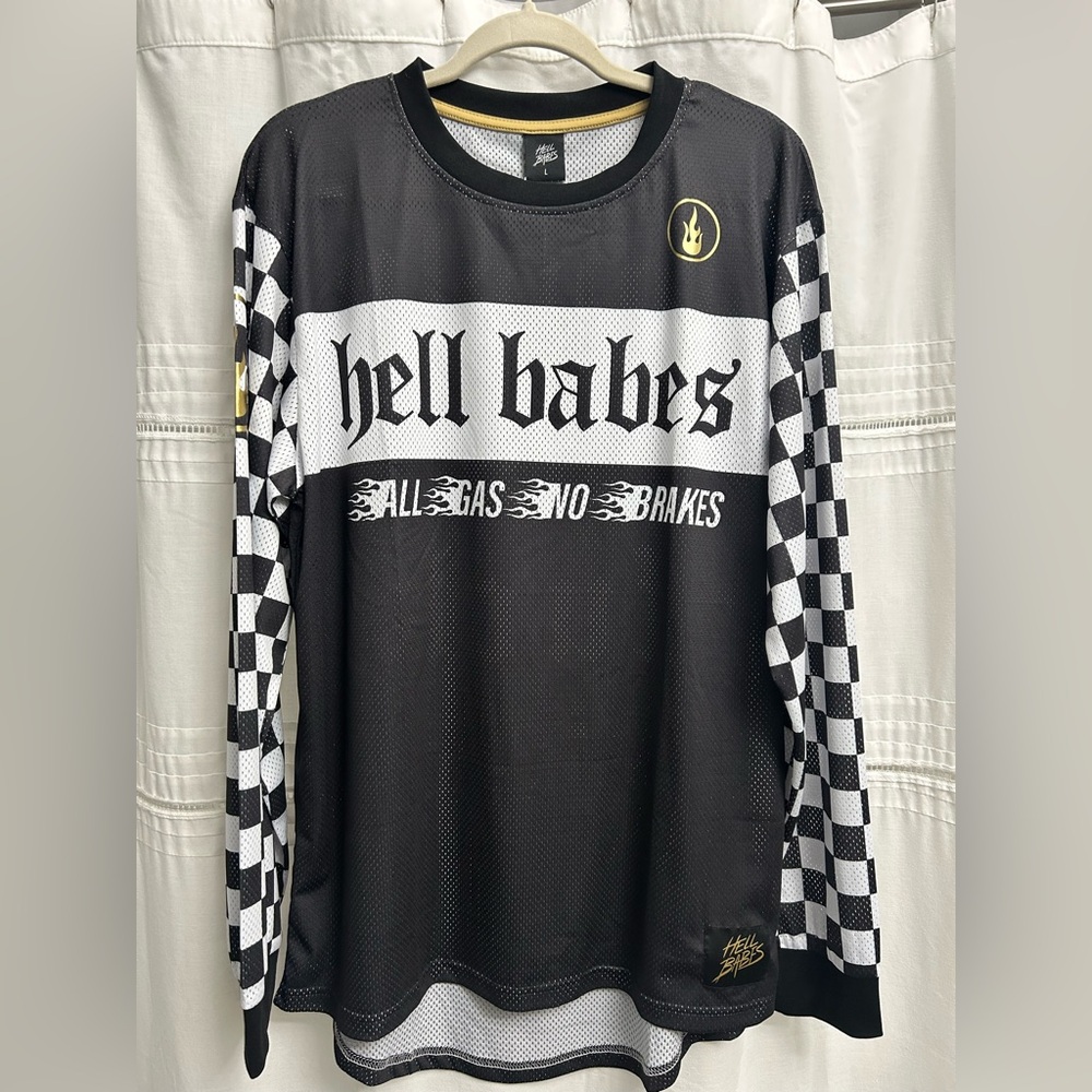 Black & White Women's Moto Jersey